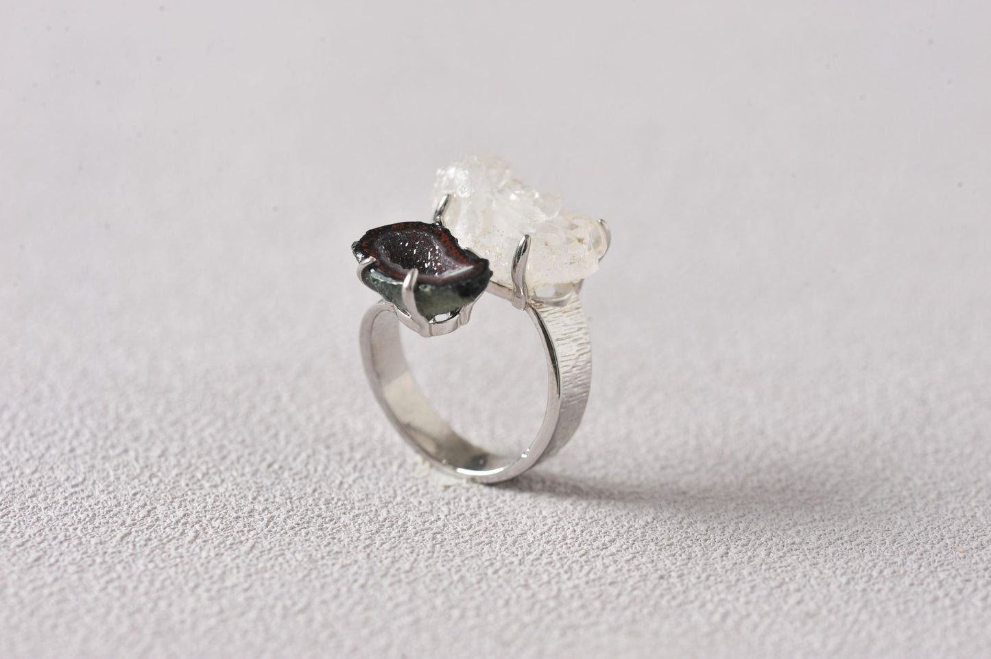 Resonant Duality Geode Crystal Ring