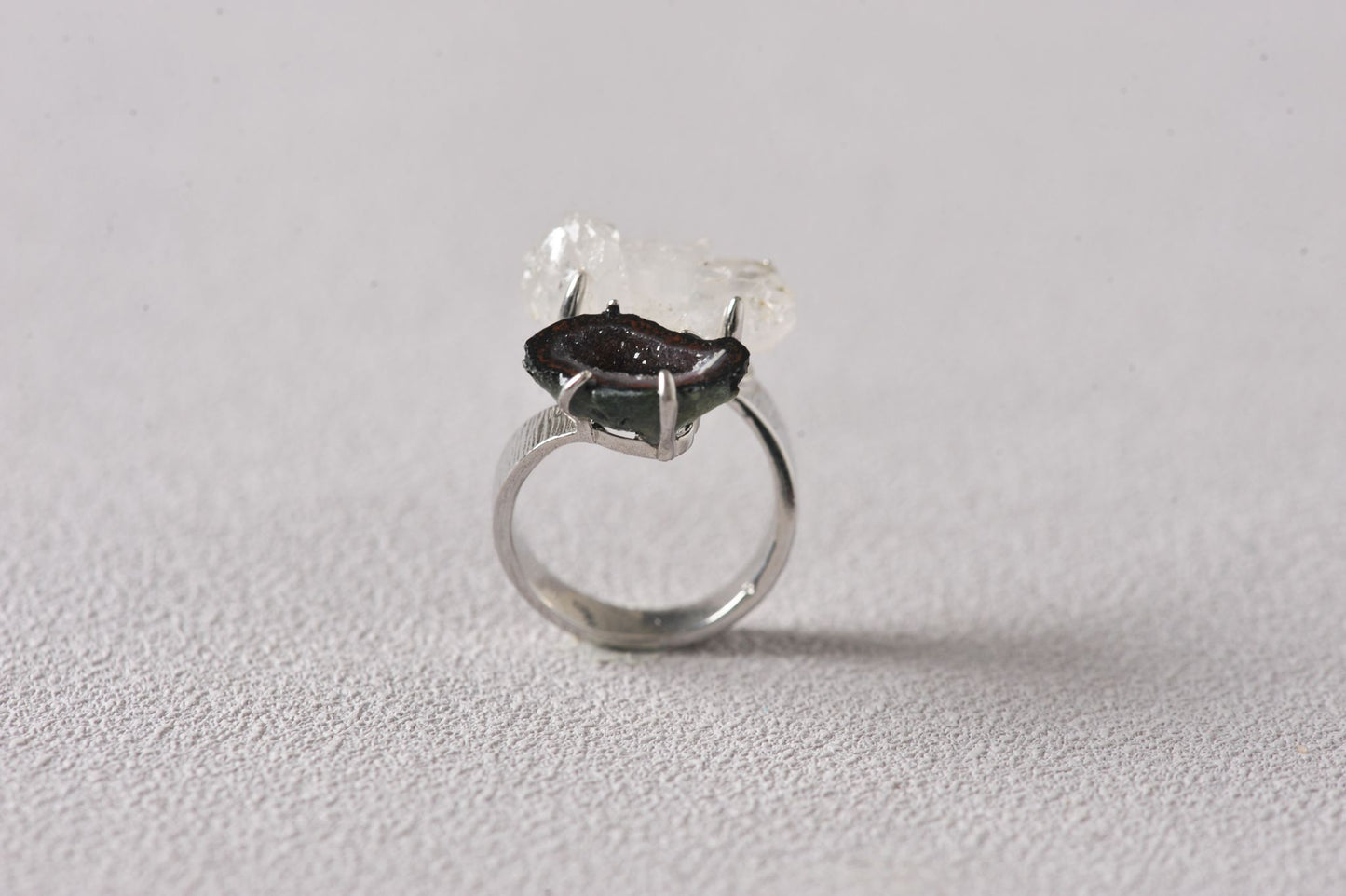 Resonant Duality Geode Crystal Ring