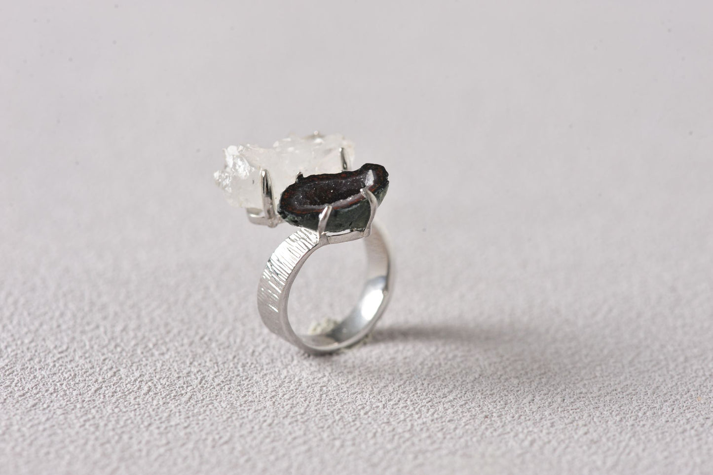 Resonant Duality Geode Crystal Ring