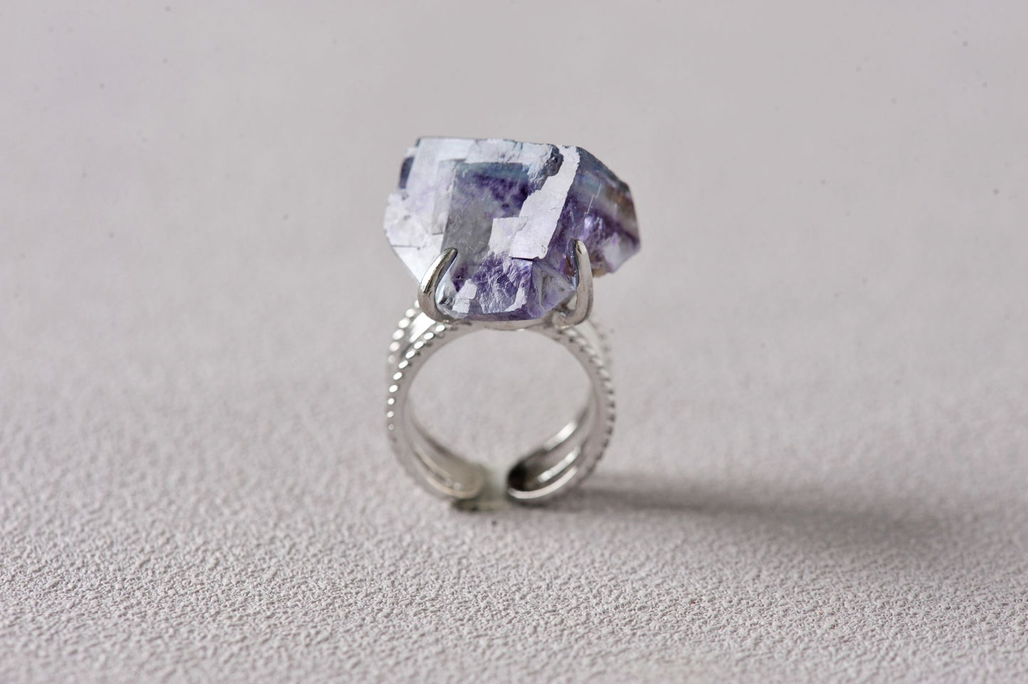 Higher Insight Fluorite Pyramid Ring