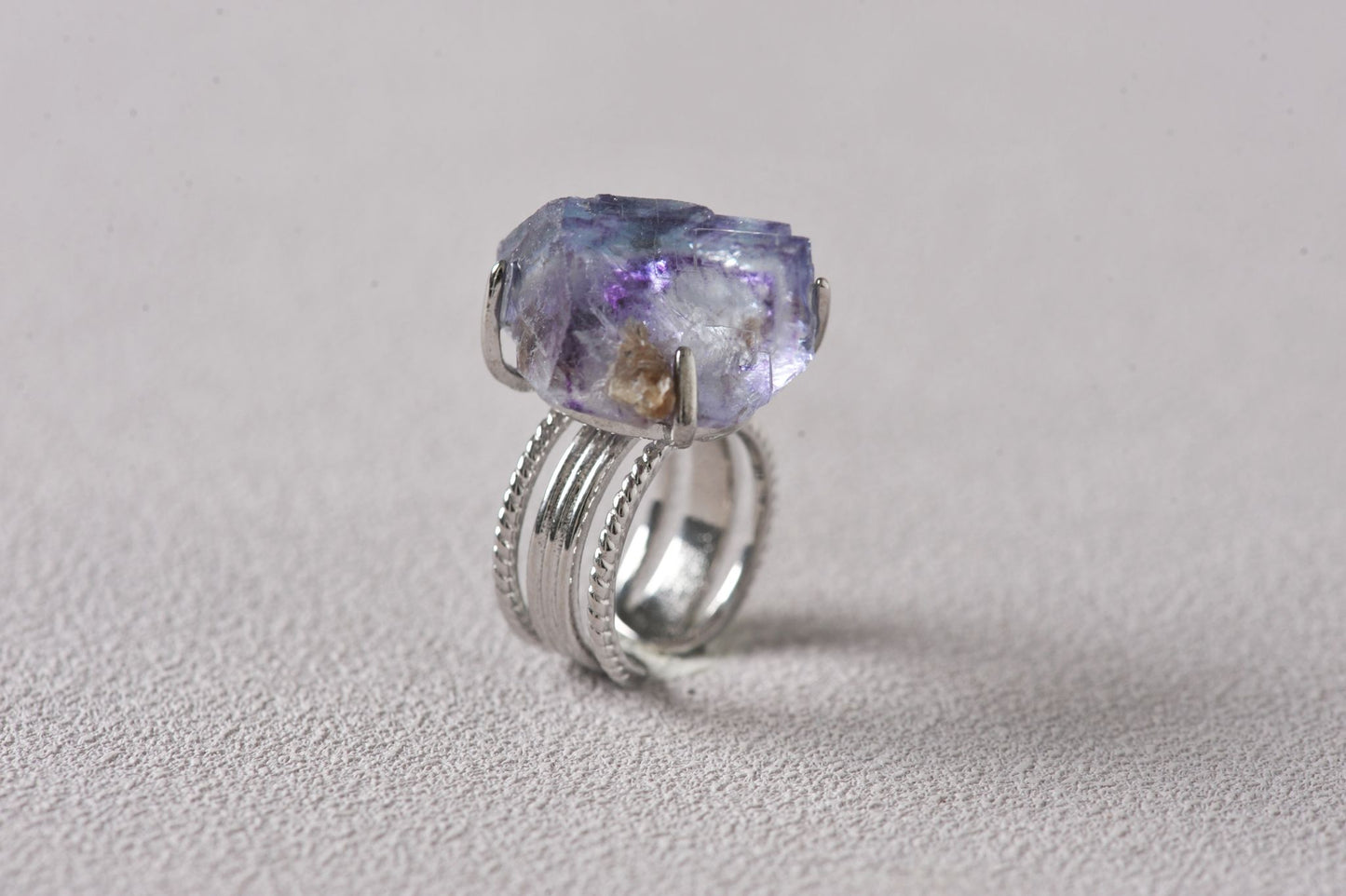 Higher Insight Fluorite Pyramid Ring
