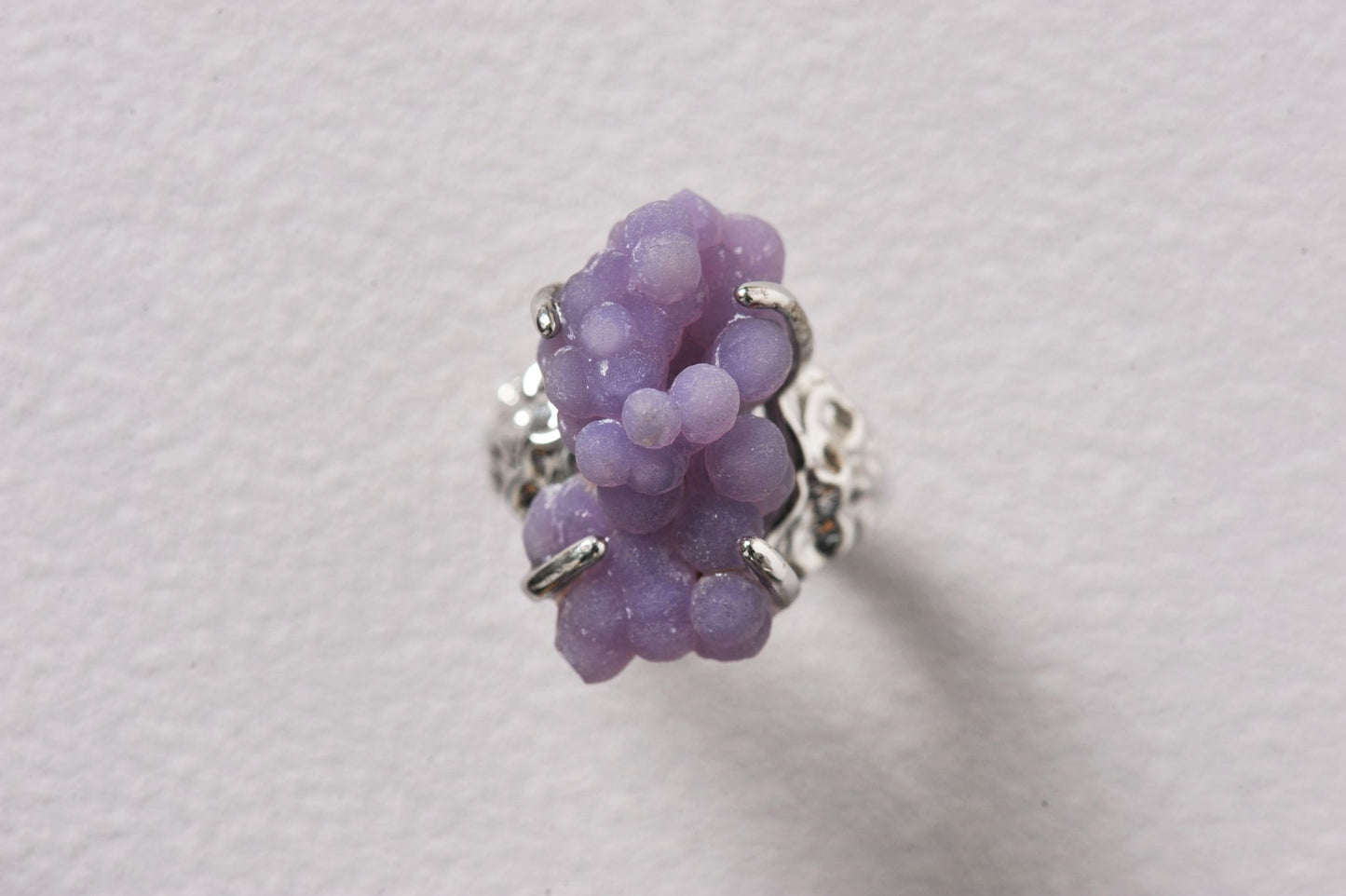 Quiet Bloom Grape Agate Rough Ring