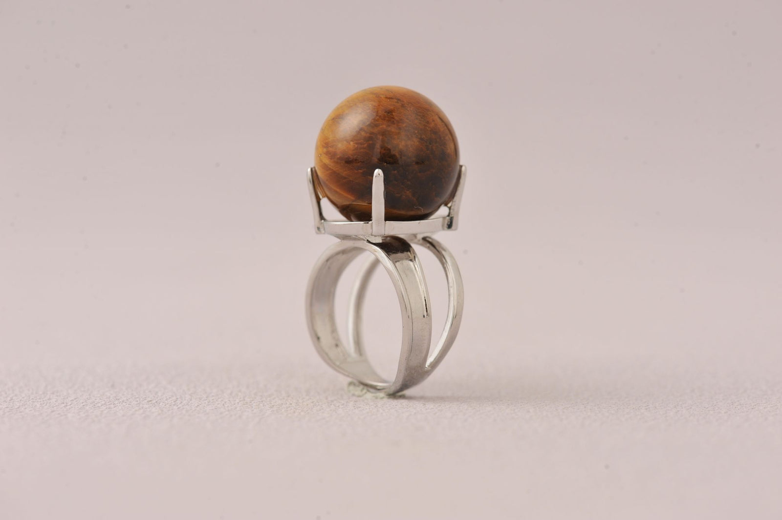 Soul Blueprint Activator Ring Tiger’s Eye Sphere Ring - second image