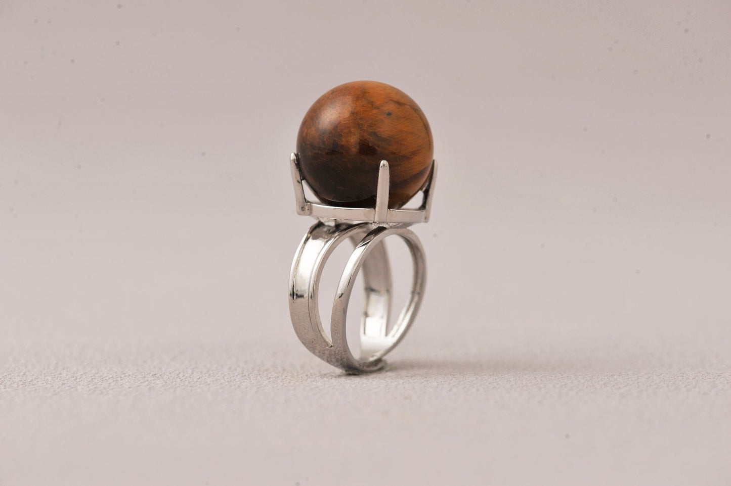 Soul Blueprint Activator Ring Tiger’s Eye Sphere Ring