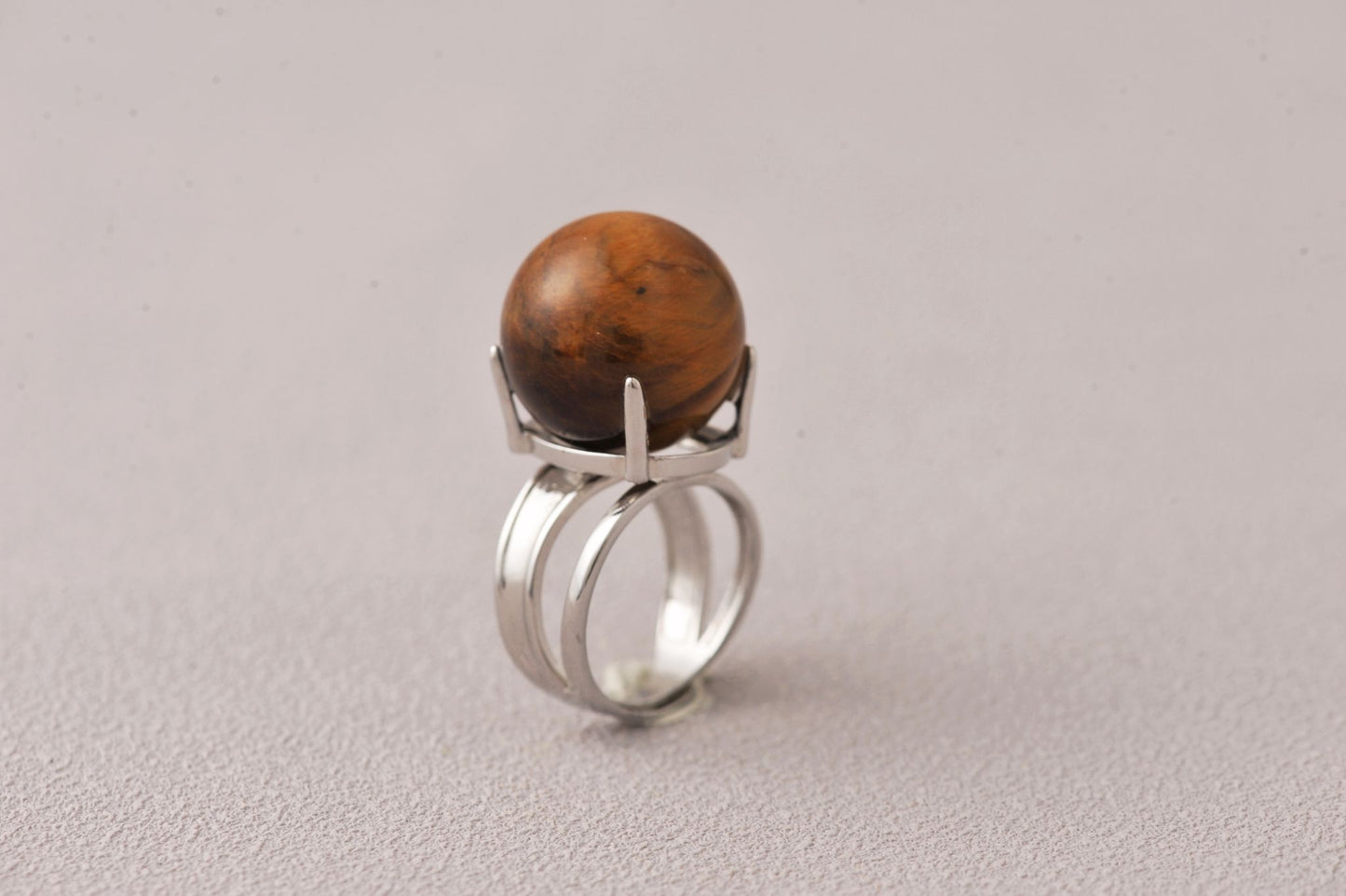 Soul Blueprint Activator Ring Tiger’s Eye Sphere Ring