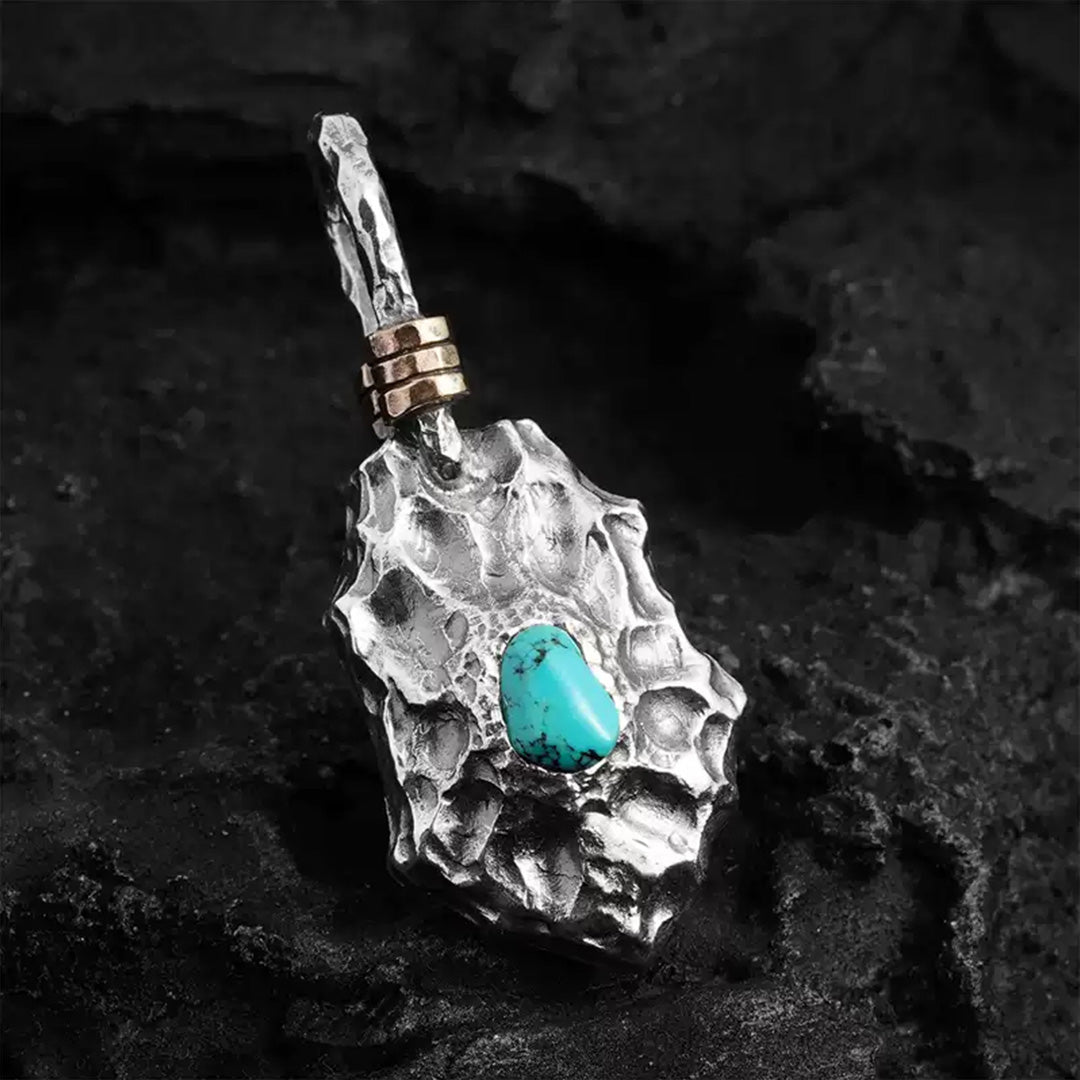 Liberated Handcrafted Turquoise Silver Pendant