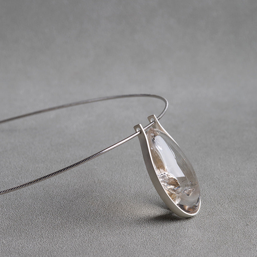 Ancient Flowing Enhydros Quart Pendant