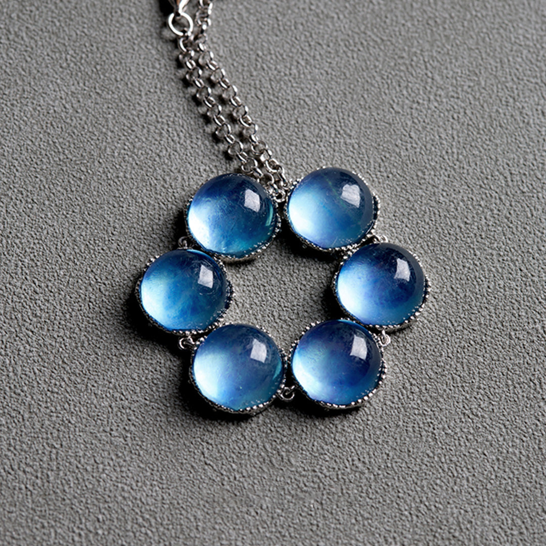 Sapphire Ocean Natural Aquamarine Cabochon Bracelet