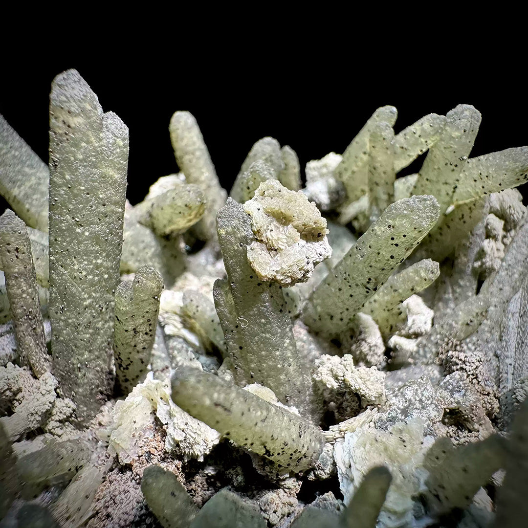 266g Inner Mongolia Green Quartz Cluster & Calcite Specimen