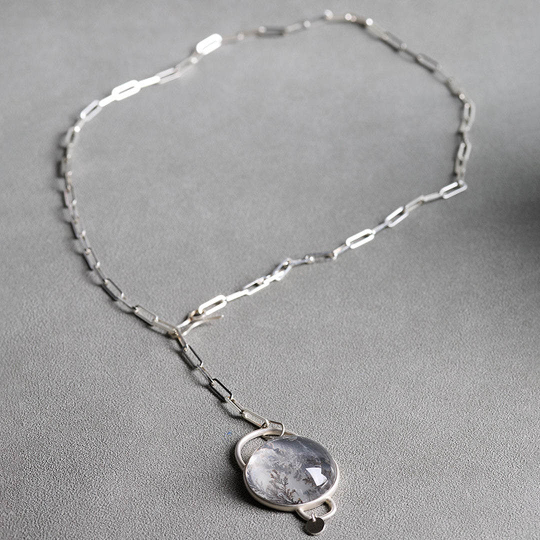 Life Strength Clear Hematoid Quartz Branching Pendant