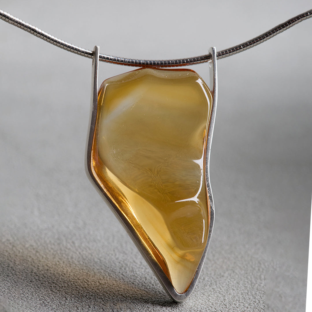 Prosperity Peak Clean Natural Citrine Pendant