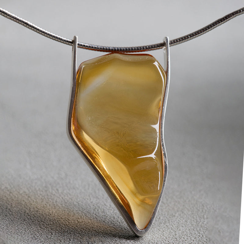 Prosperity Peak Clean Natural Citrine Pendant
