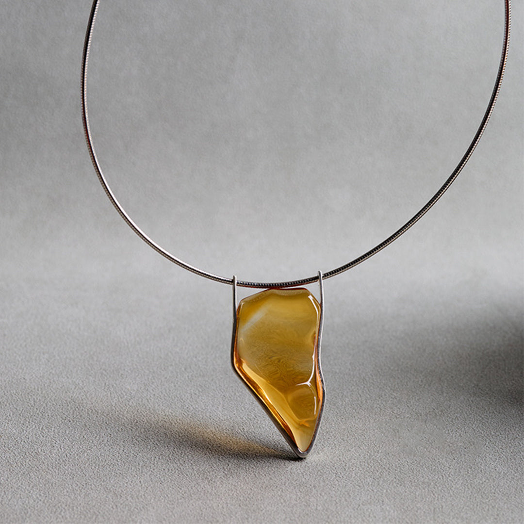 Prosperity Peak Clean Natural Citrine Pendant