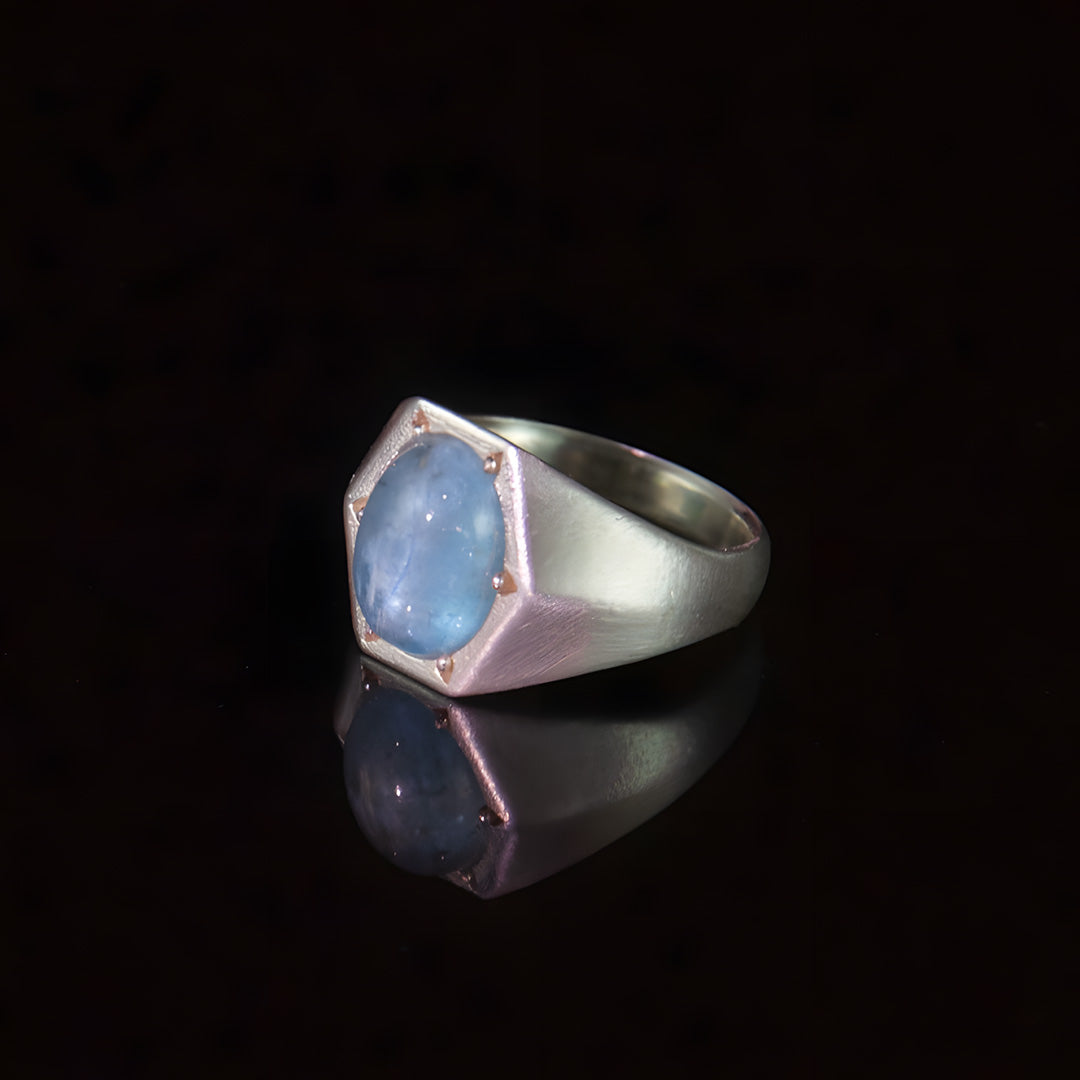 Blue Haven Artisan Aquamarine Silver Ring