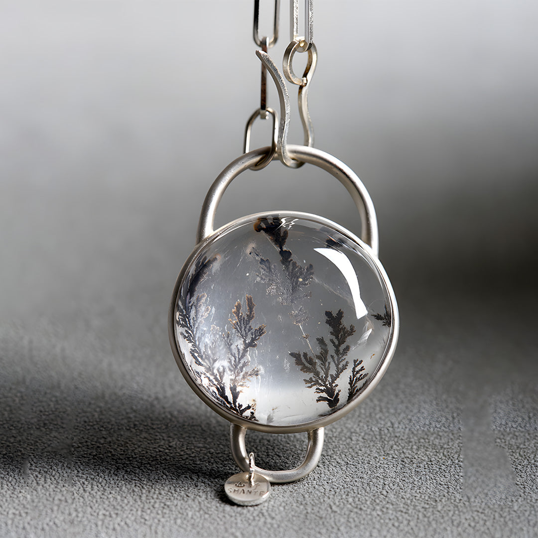 Life Strength Clear Hematoid Quartz Branching Pendant