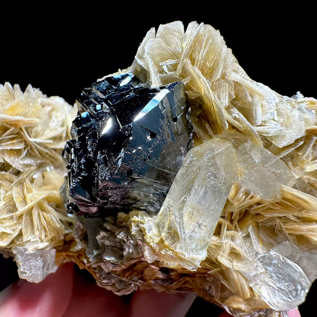383g Cassiterite Aquamarine Mica Mineral Specimen