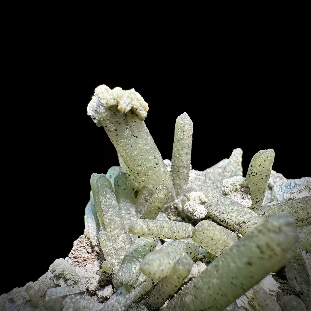 266g Inner Mongolia Green Quartz Cluster & Calcite Specimen