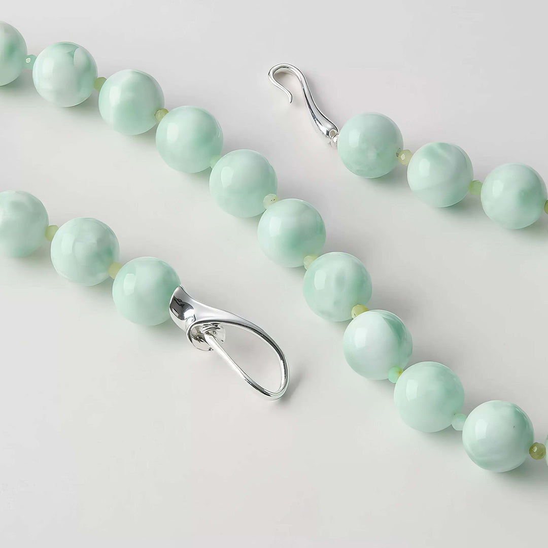 Australian Green Jade Beaded Necklace