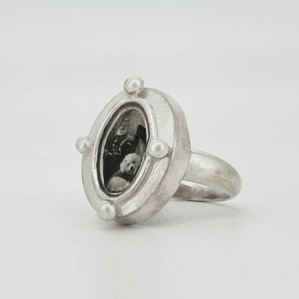 Captured Moments Personalized Photo-Etched Sterling Silver Ring