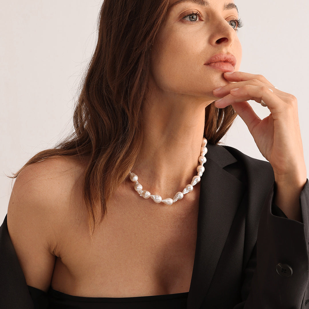 Timeless Freshwater Baroque Pearl Choker