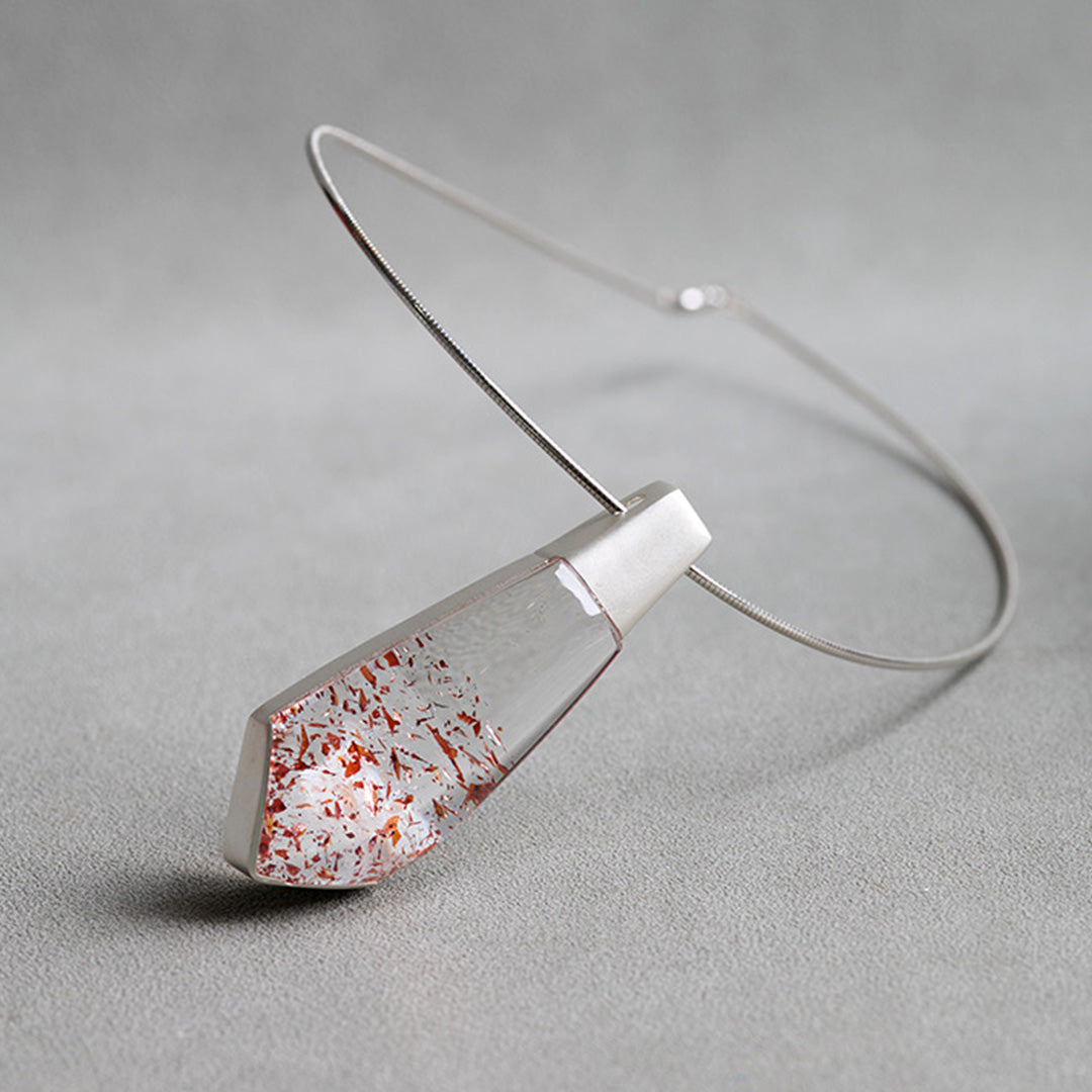 Eternal Flame Exclusive Clear Hematoid Quartz Pendant