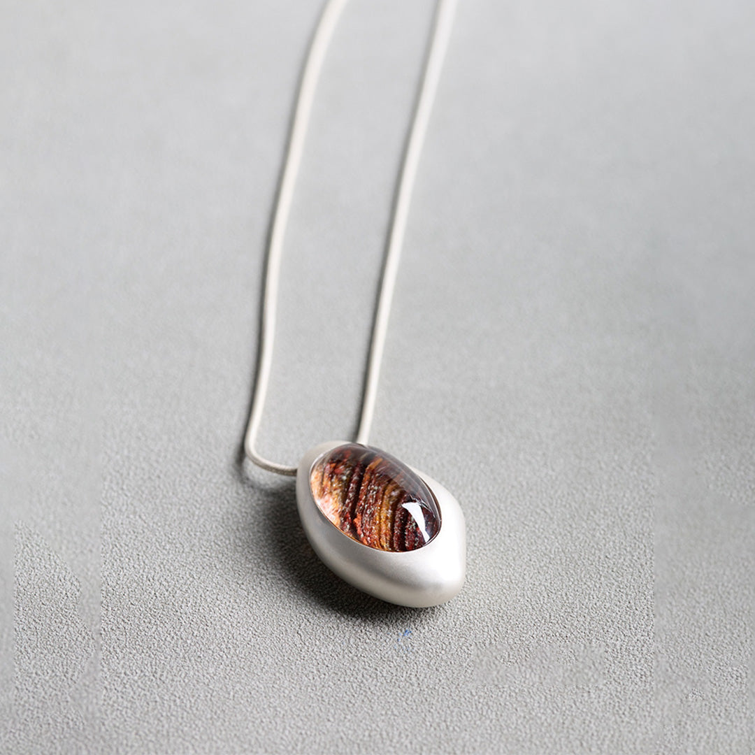 Inner Renewal Unique Phantom Quartz Layered Pendant