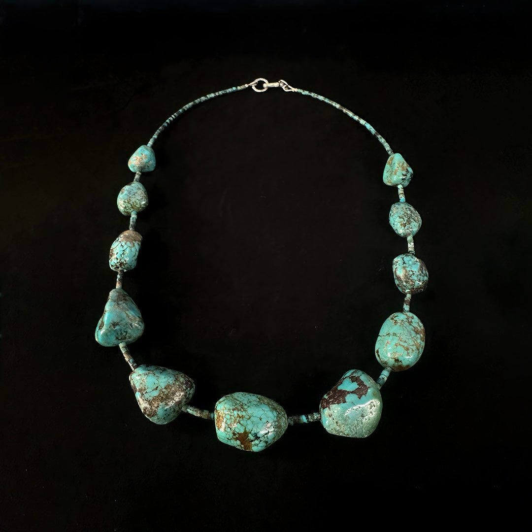 Gradient Raw One of a Kind Turquoise Necklace