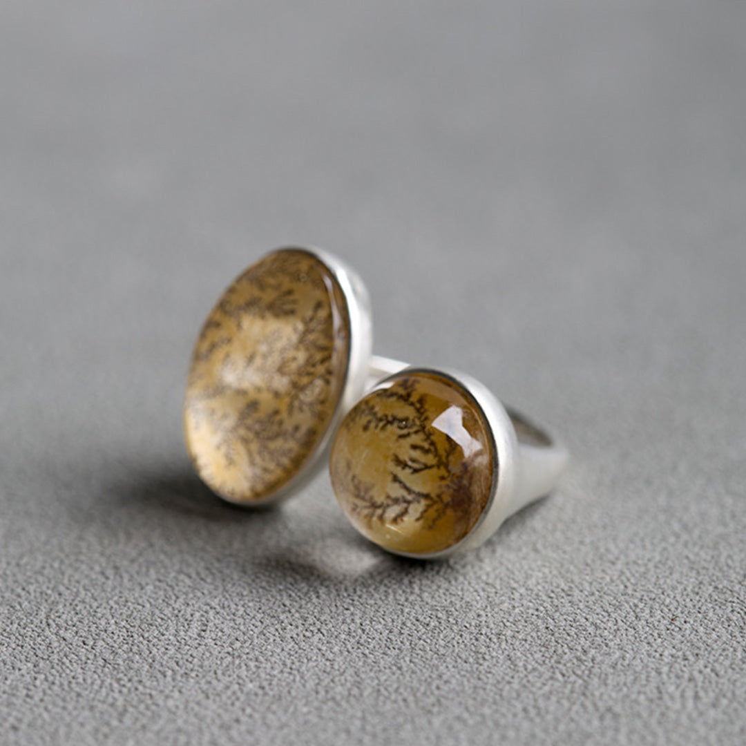 Guardian Forest Hematoid Quartz Branching Ring