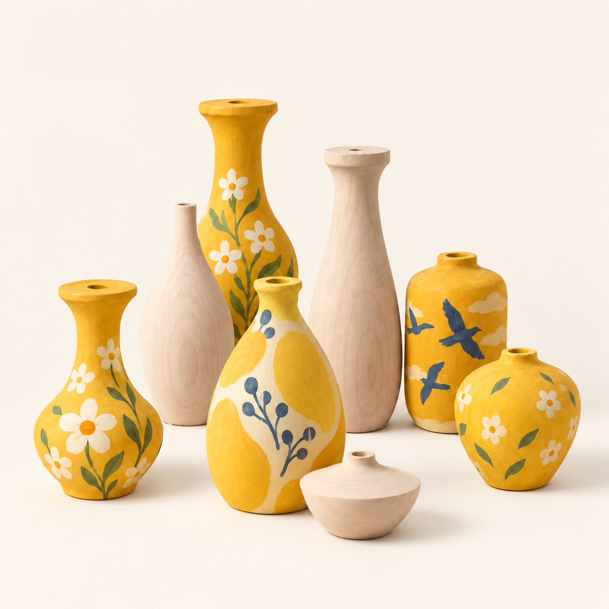Paint Your Own Wooden Vase Set Kit