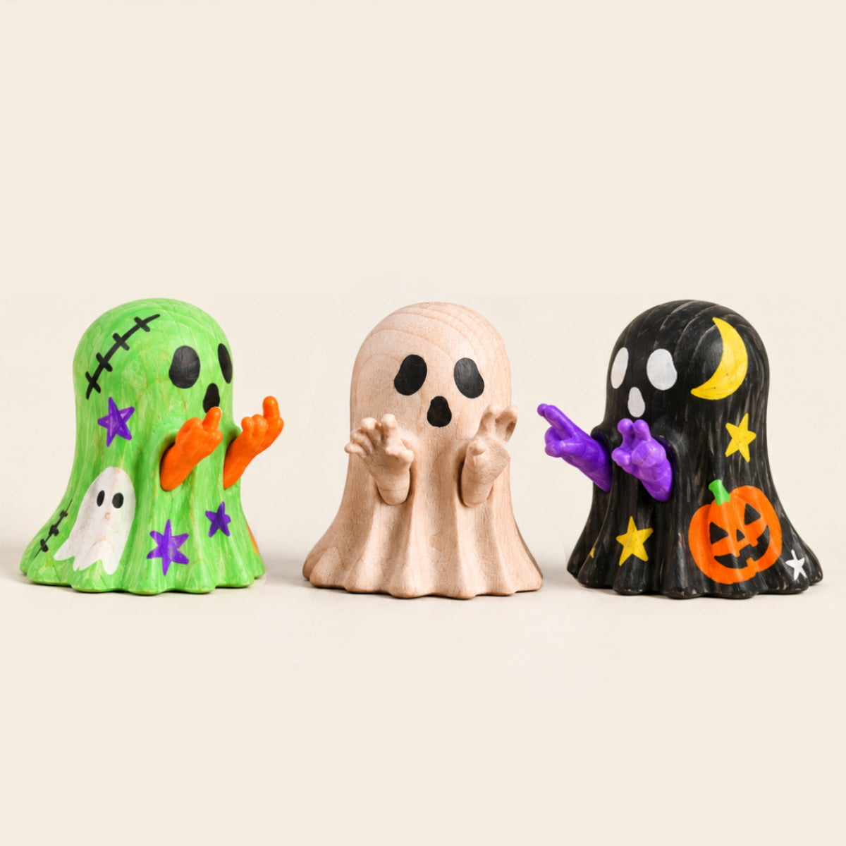 Paint Your Own Wooden Mini Ghost Craft Kit