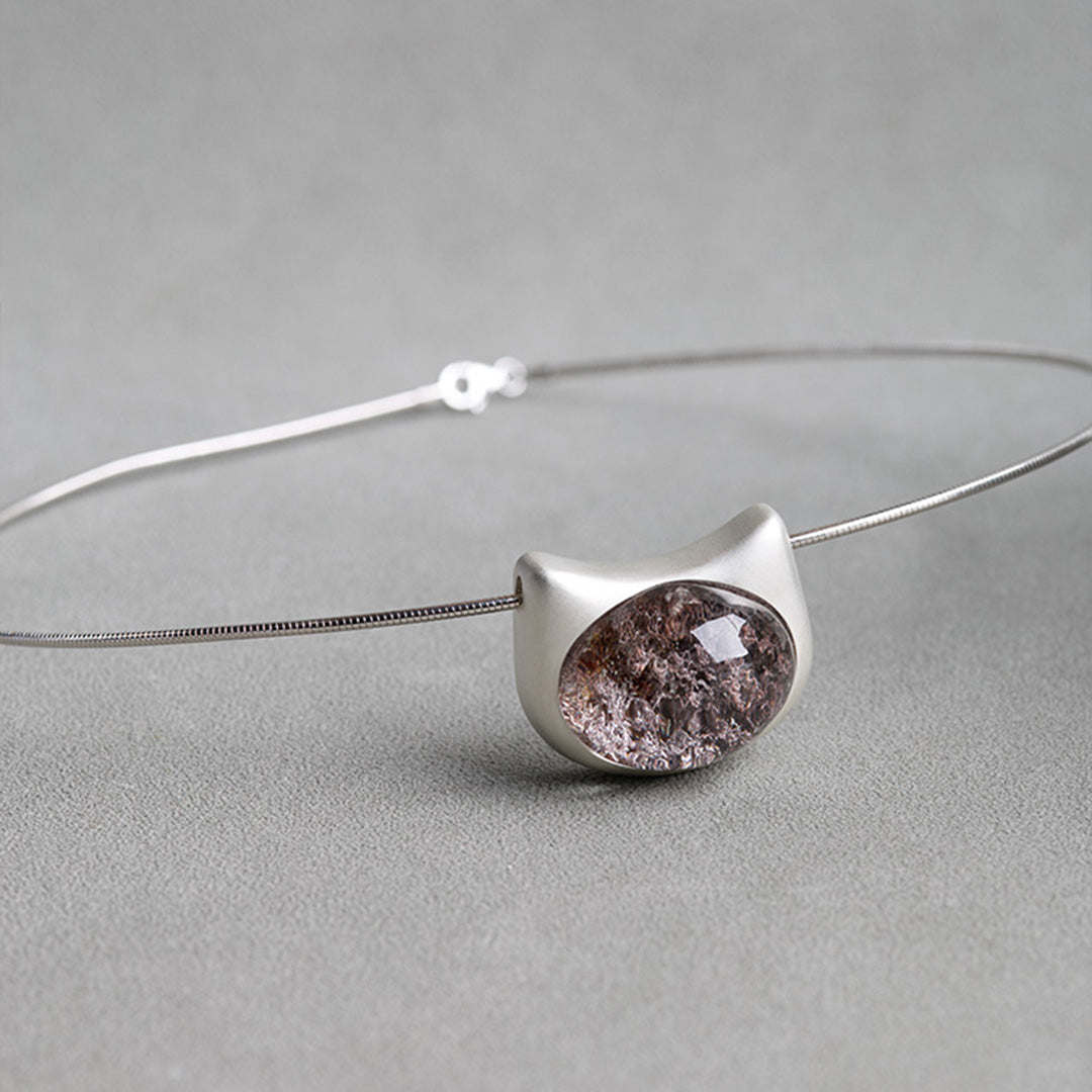 Silent Watcher Nature Phantom Quartz Pendant