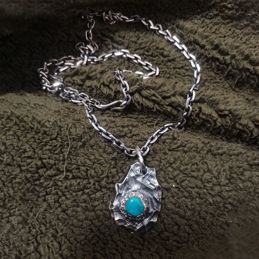 Wild Soul Turquoise Pendant in Sterling Silver