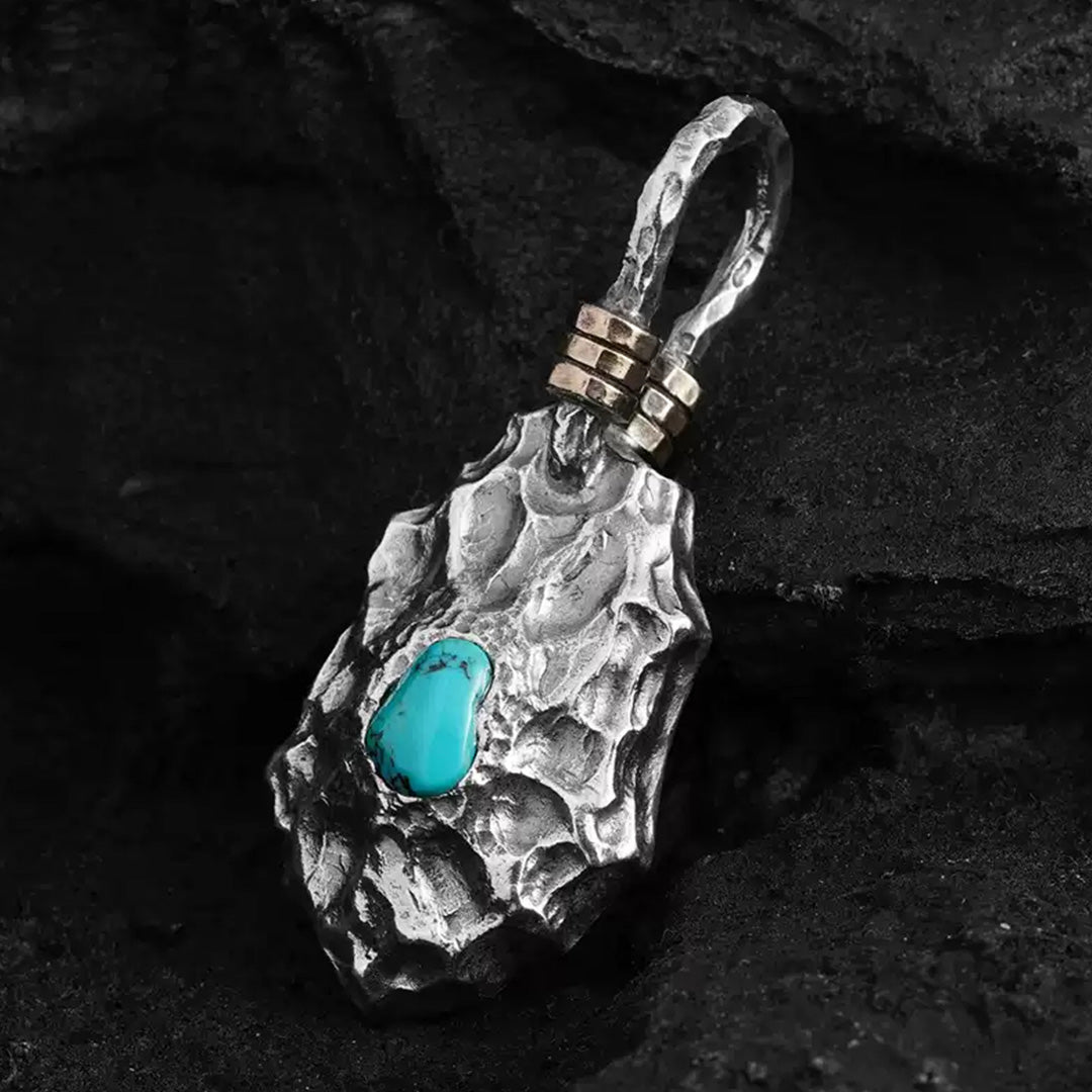 Liberated Handcrafted Turquoise Silver Pendant