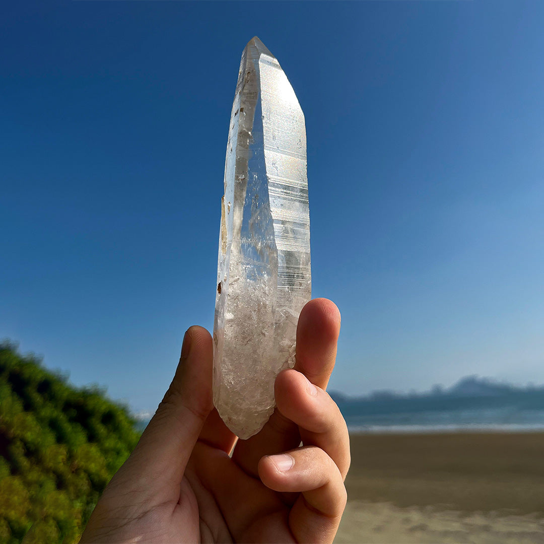 114g Lemurian Laser Quartz for Intuitive Clarity and Akashic Wisdom