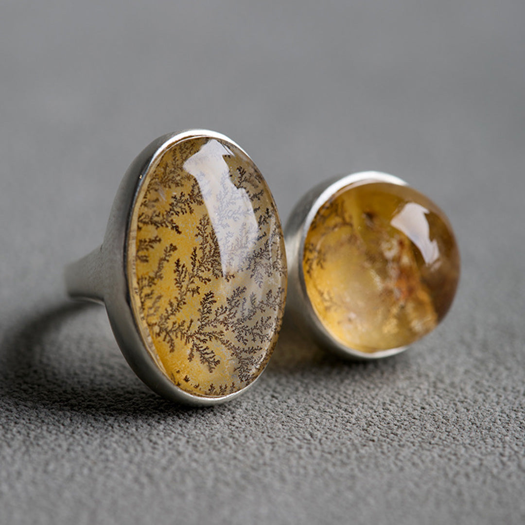 Guardian Forest Hematoid Quartz Branching Ring