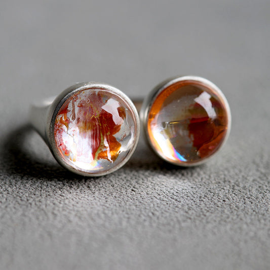 Luck bloom Natural Hematoid Quartz Ring