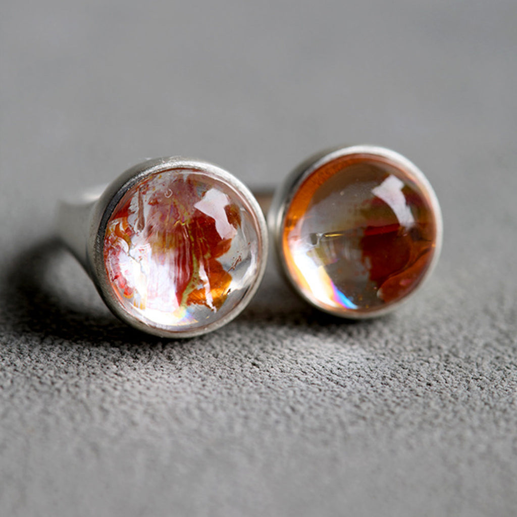 Luck bloom Natural Hematoid Quartz Ring