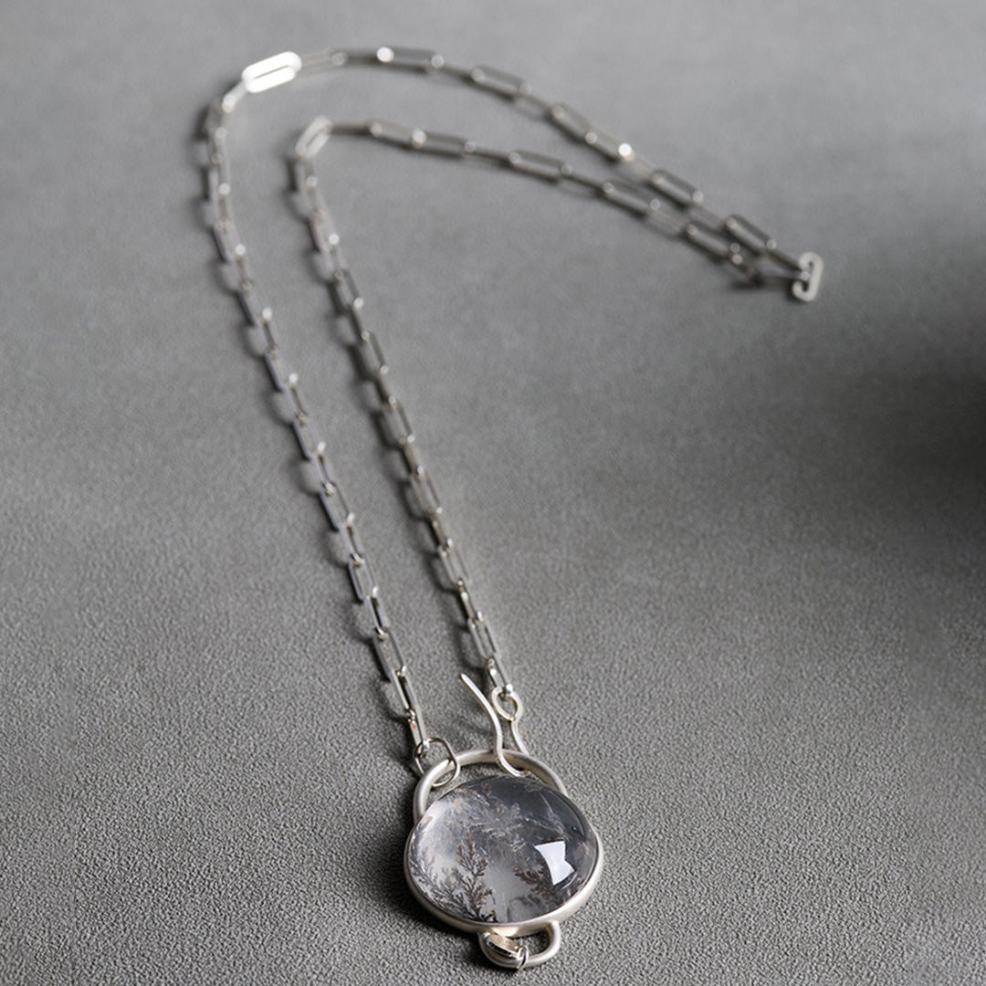Life Strength Clear Hematoid Quartz Branching Pendant
