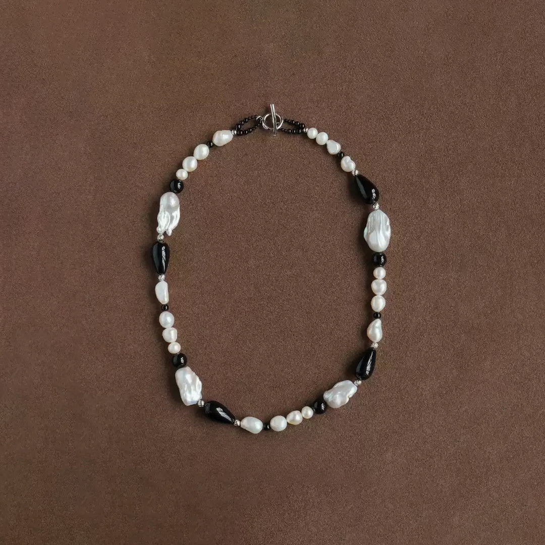 High Luster Statement Baroque Pearl Beaded Necklace