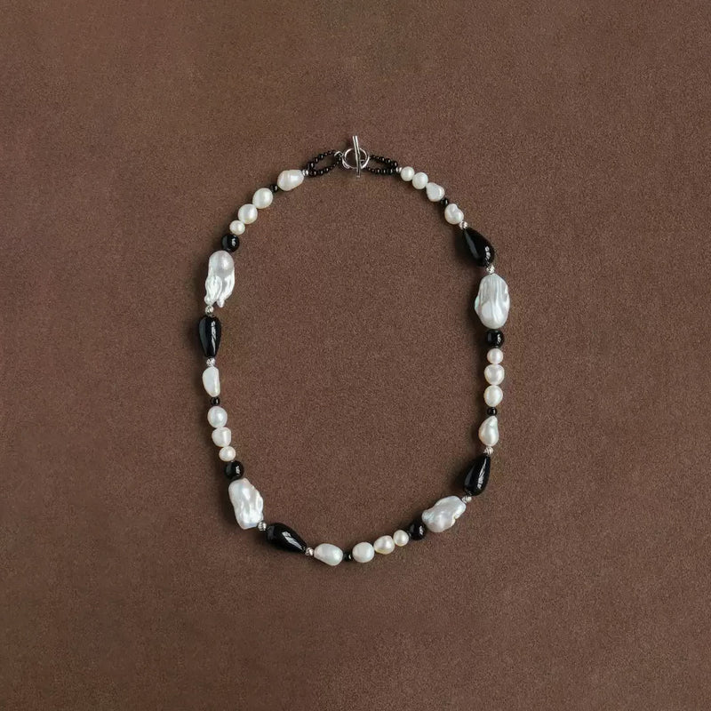 High Luster Statement Baroque Pearl Beaded Necklace