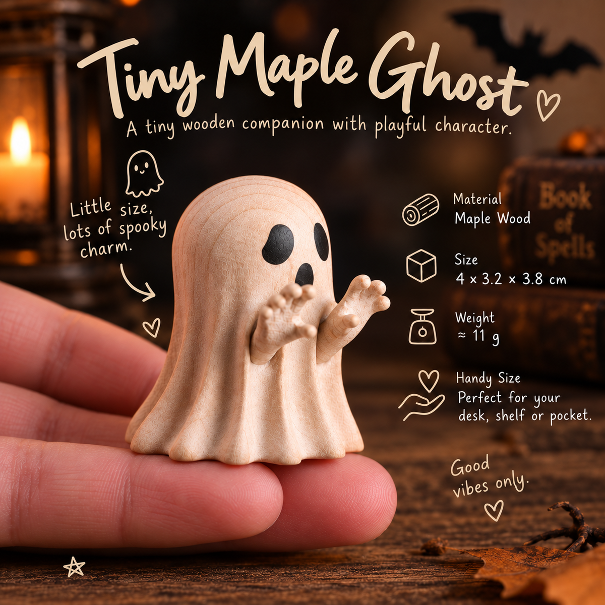 Paint Your Own Wooden Mini Ghost Craft Kit