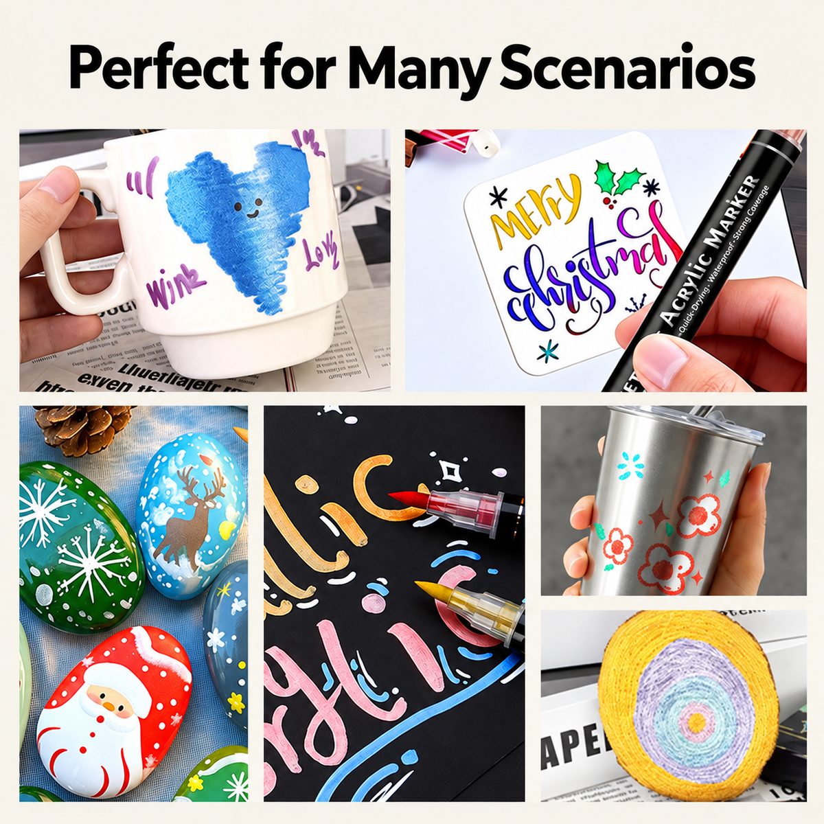 High-Volume Fast Coloring Acrylic Markers for DIY