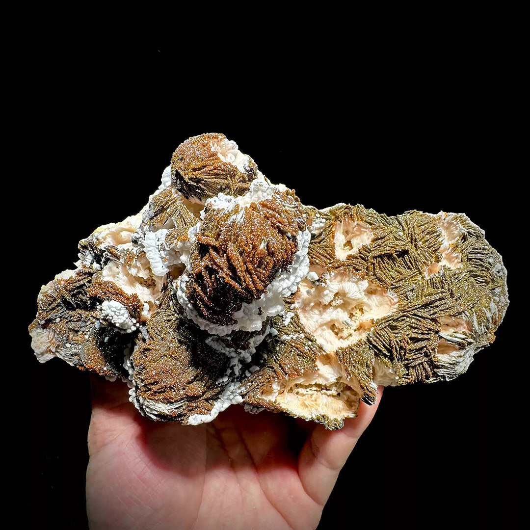 1280g Natural Cerussite Cluster with Calcite & Barite