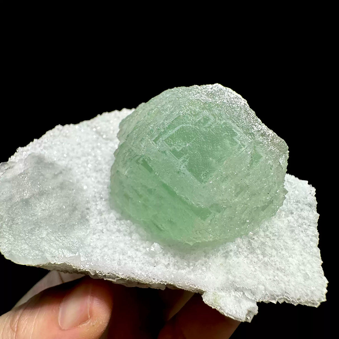 380g Large Green Fluorite Quartz Specimen