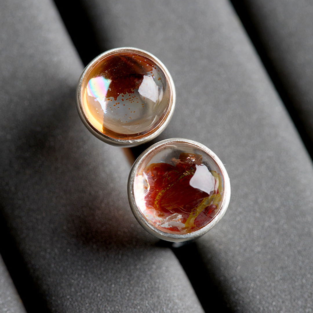 Luck bloom Natural Hematoid Quartz Ring