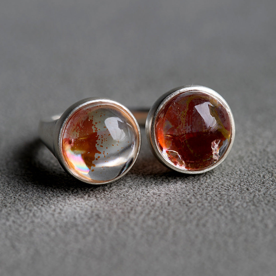Luck bloom Natural Hematoid Quartz Ring