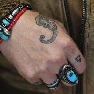 Skyward Dream Handcrafted Saddle Design Turquoise Custom Ring - second image