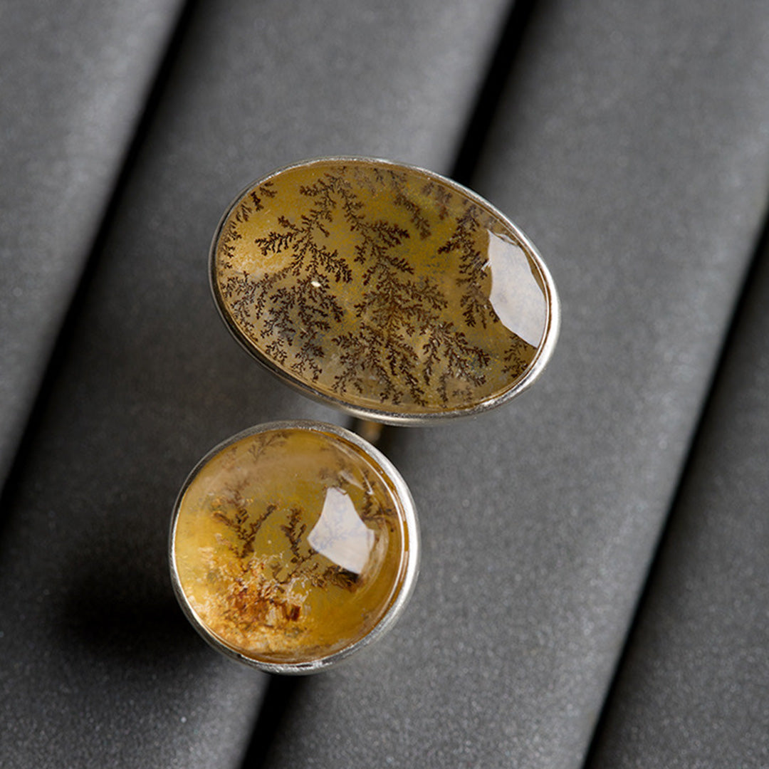 Guardian Forest Hematoid Quartz Branching Ring - second image
