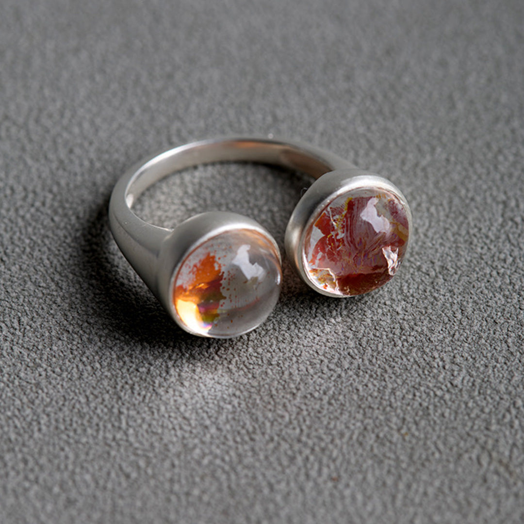 Luck bloom Natural Hematoid Quartz Ring