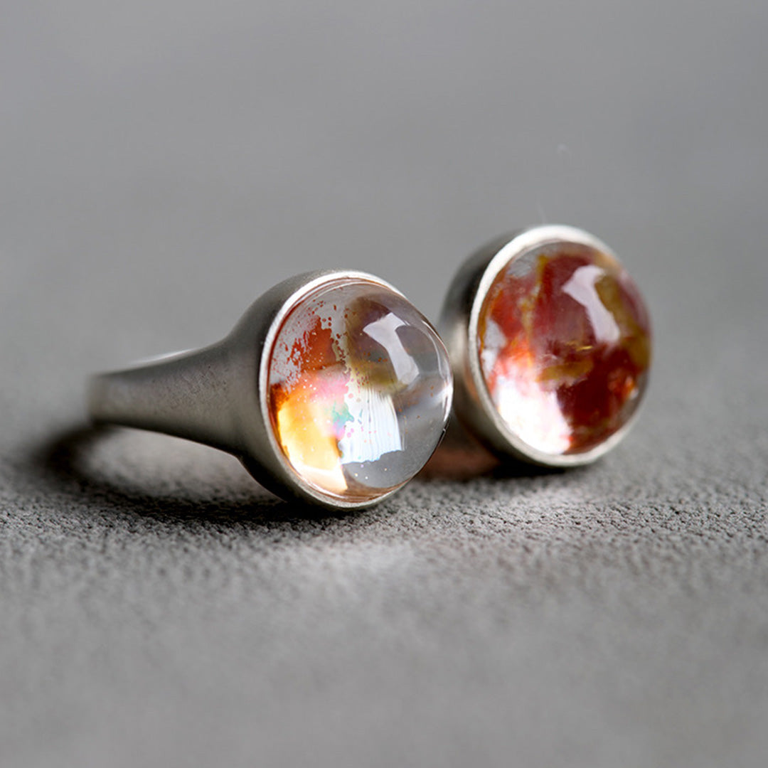 Luck bloom Natural Hematoid Quartz Ring
